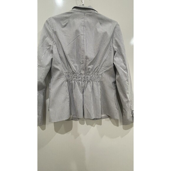 Grace Women’s 3 Button Jacket Size 6 Blazer Gray And White NWT Org Price $78. - Picture 4 of 6